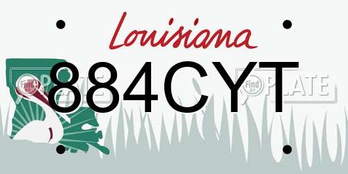 884CYT Louisiana License Plate