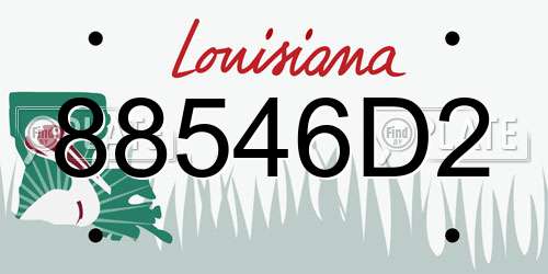 88546D2 Louisiana License Plate