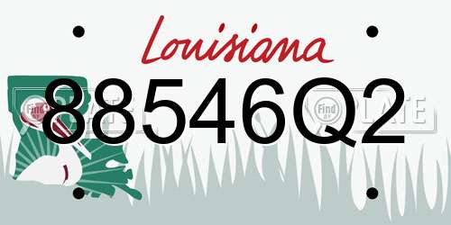 88546Q2 Louisiana License Plate