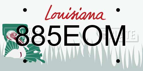 885EOM Louisiana License Plate