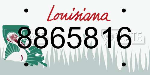 8865816 Louisiana License Plate