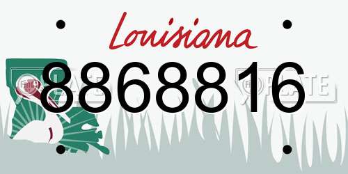 8868816 Louisiana License Plate