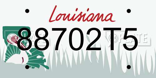 88702T5 Louisiana License Plate