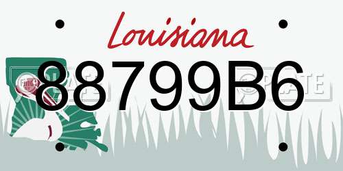 88799B6 Louisiana License Plate