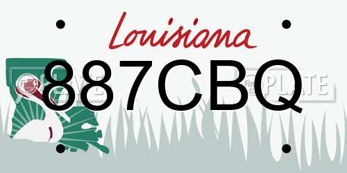 887CBQ Louisiana License Plate