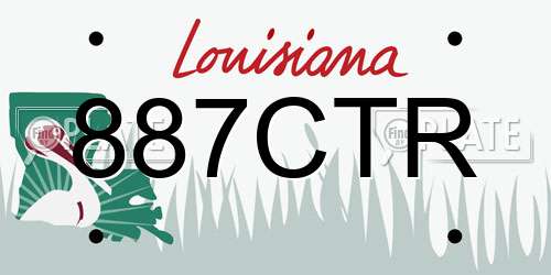 887CTR Louisiana License Plate
