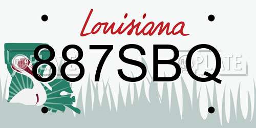887SBQ Louisiana License Plate