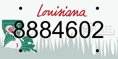 8884602 Louisiana License Plate