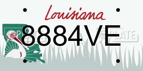 8884VE Louisiana License Plate