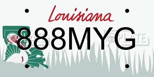 888MYG Louisiana License Plate