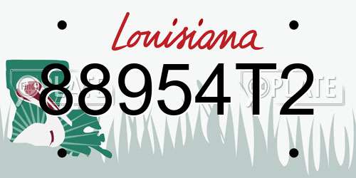 88954T2 Louisiana License Plate