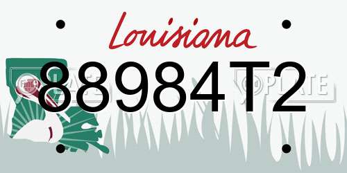 88984T2 Louisiana License Plate