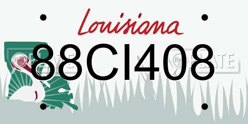 88CI408 Louisiana License Plate