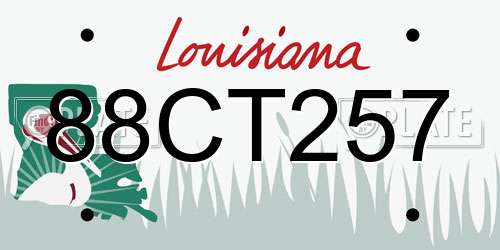88CT257 Louisiana License Plate