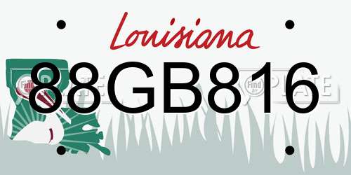 88GB816 Louisiana License Plate