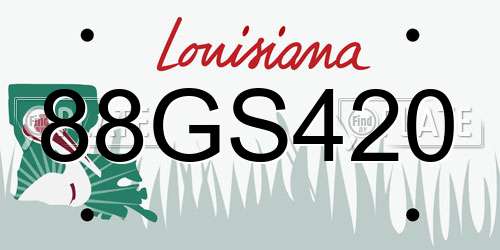 88GS420 Louisiana License Plate