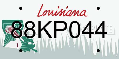 88KP044 Louisiana License Plate