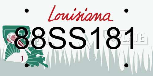 88SS181 Louisiana License Plate