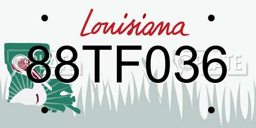 88TF036 Louisiana License Plate