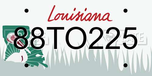 88TO225 Louisiana License Plate