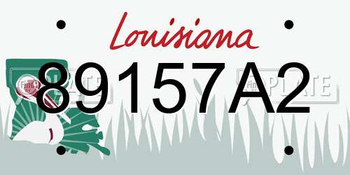 89157A2 Louisiana License Plate