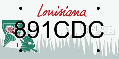 891CDC Louisiana License Plate