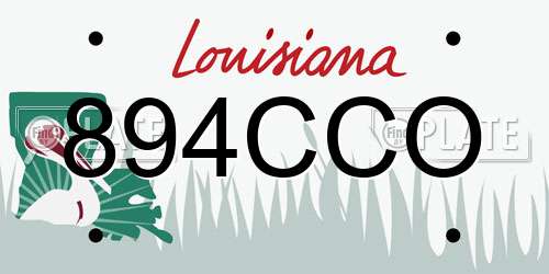 894CCO Louisiana License Plate