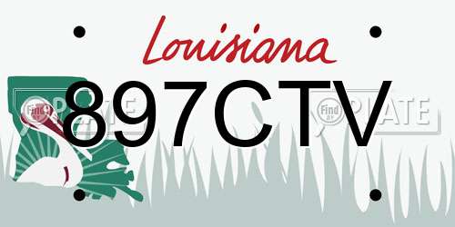 897CTV Louisiana License Plate