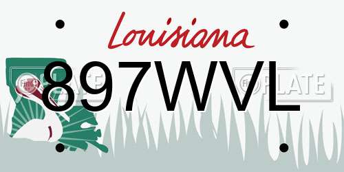 897WVL Louisiana License Plate