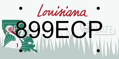 899ECP Louisiana License Plate