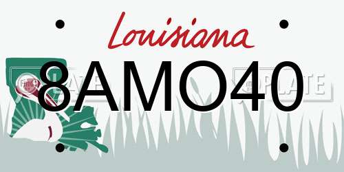 8AMO40 Louisiana License Plate