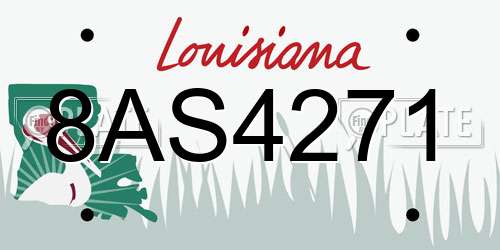 8AS4271 Louisiana License Plate