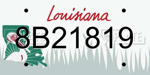 8B21819 Louisiana License Plate