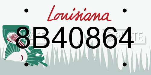 8B40864 Louisiana License Plate