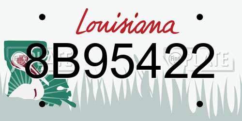 8B95422 Louisiana License Plate
