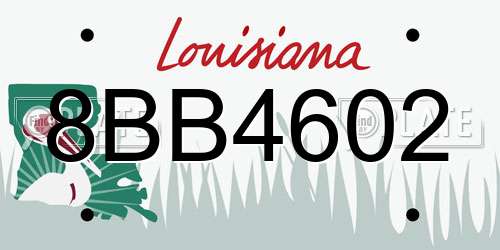 8BB4602 Louisiana License Plate
