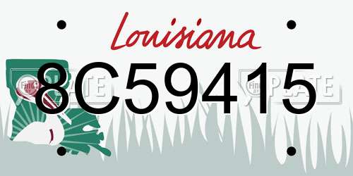 8C59415 Louisiana License Plate