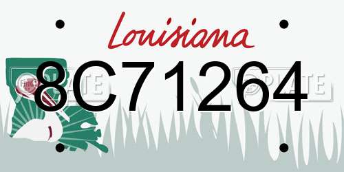 8C71264 Louisiana License Plate