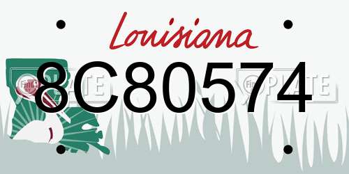 8C80574 Louisiana License Plate
