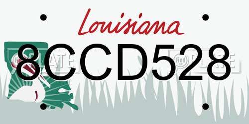 8CCD528 Louisiana License Plate
