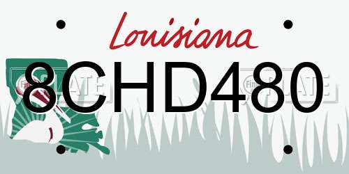 8CHD480 Louisiana License Plate
