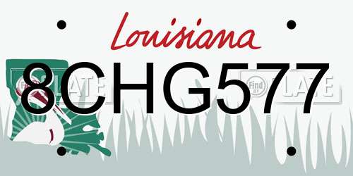 8CHG577 Louisiana License Plate