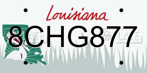 8CHG877 Louisiana License Plate