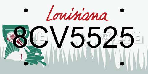 8CV5525 Louisiana License Plate