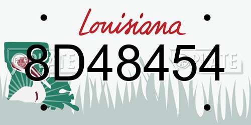 8D48454 Louisiana License Plate