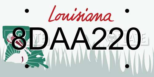 8DAA220 Louisiana License Plate