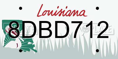 8DBD712 Louisiana License Plate