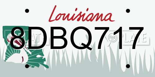 8DBQ717 Louisiana License Plate