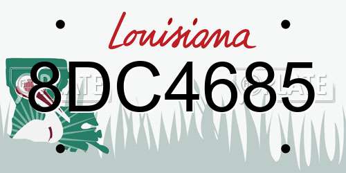8DC4685 Louisiana License Plate