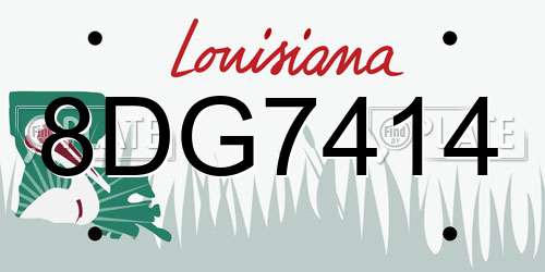 8DG7414 Louisiana License Plate